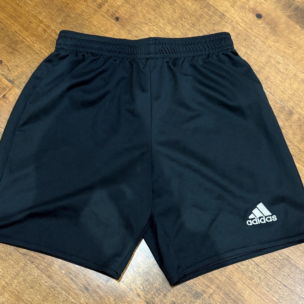 Boys Adidas Black Athletic Shorts